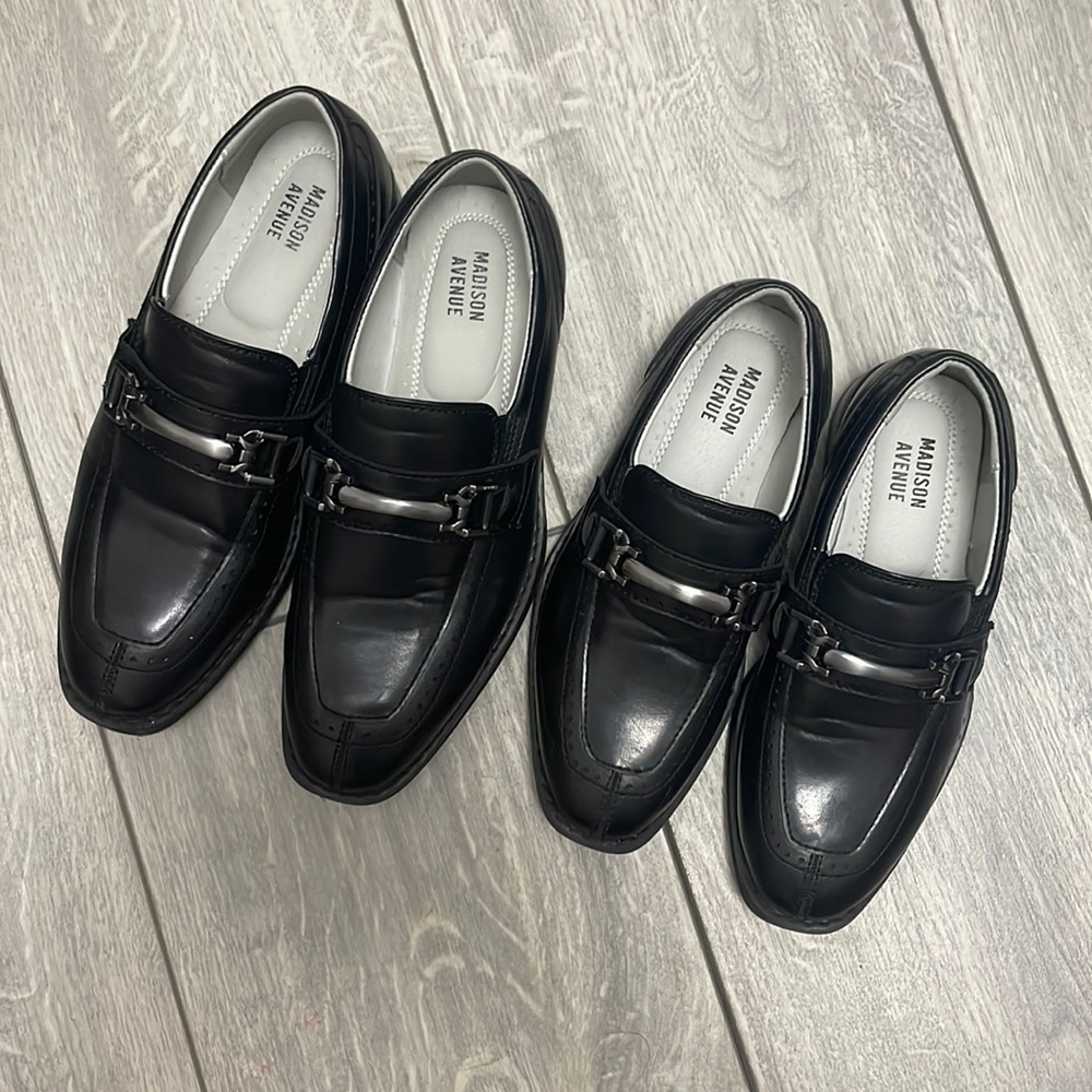 Boys Dress Black Shoes Worn Once Like New Sizes 13 1/2 and 11